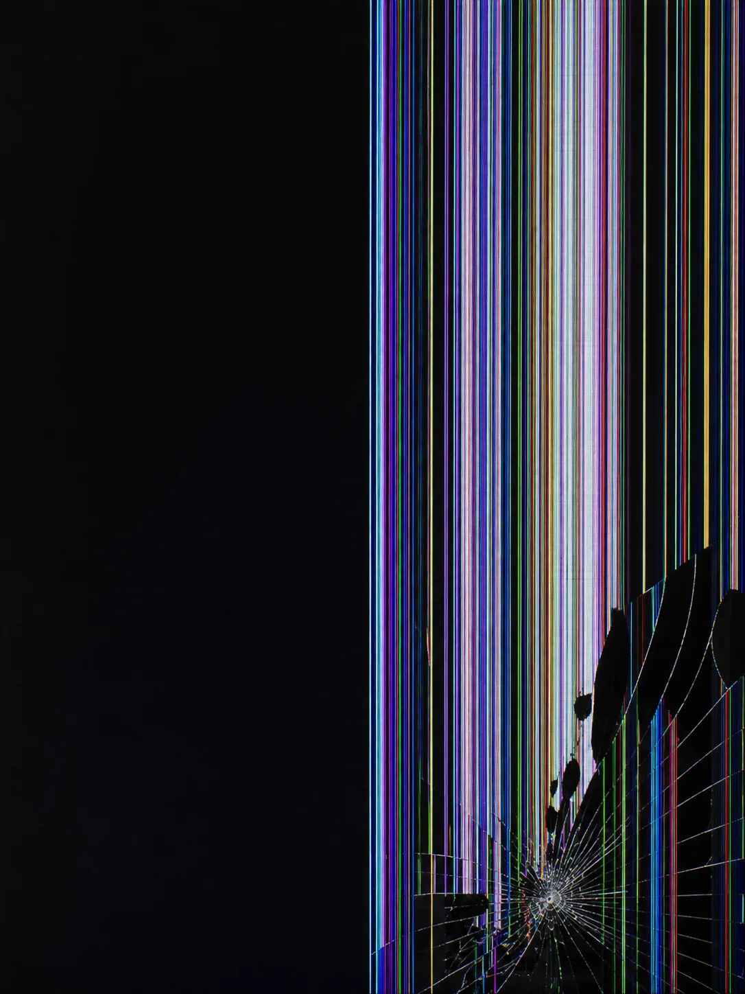 Broken iPad OLED screen prank