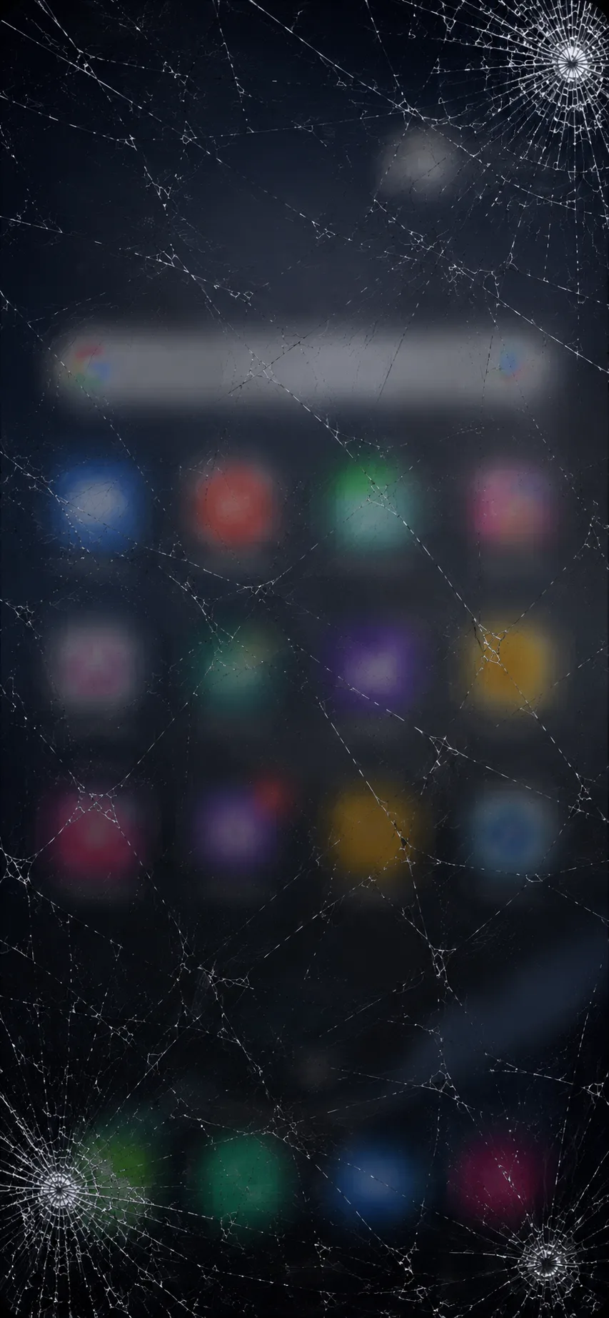 Cracked Android screen prank