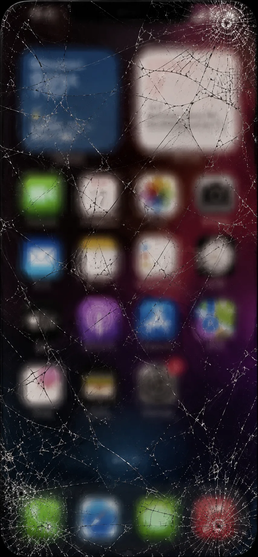 Cracked iPhone screen prank