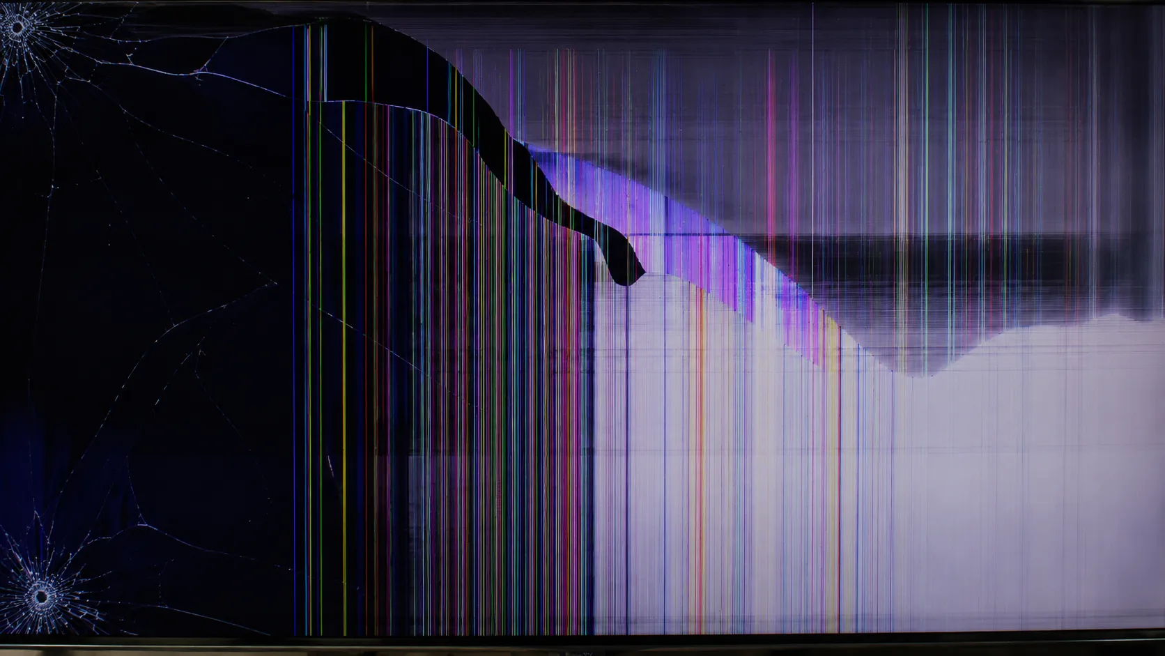 Cracked TV screen prank