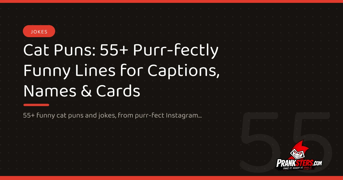 Cat Puns: 55+ Purr-fectly Funny Lines for Captions, Names & Cards