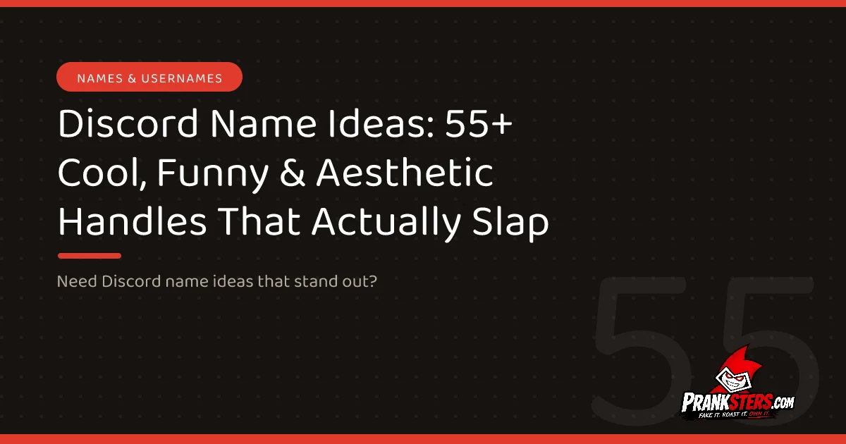 Discord Name Ideas: 55+ Cool, Funny & Aesthetic Handles That Actually Slap