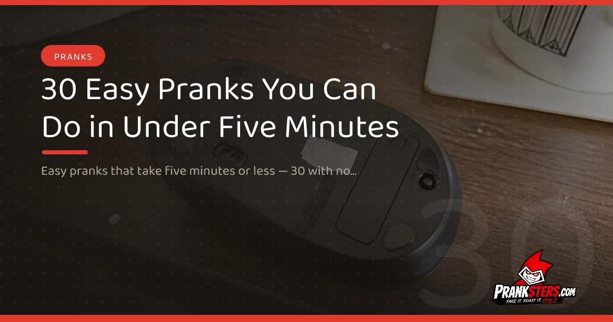 30 Easy Pranks You Can Do in Under Five Minutes