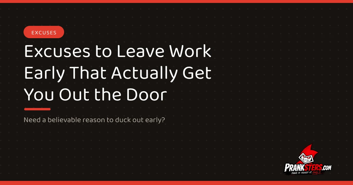 Excuses to Leave Work Early That Actually Get You Out the Door