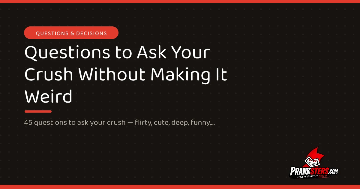 Questions to Ask Your Crush Without Making It Weird