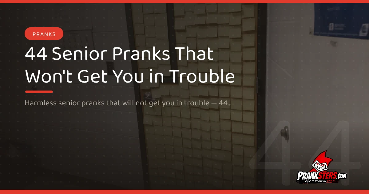 44 Senior Pranks That Won't Get You in Trouble