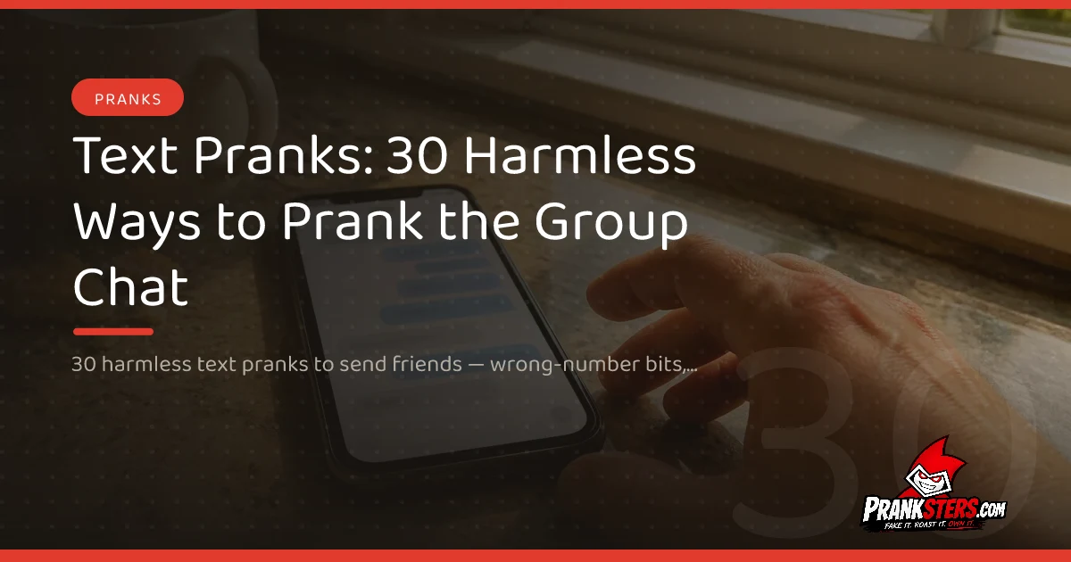 Text Pranks: 30 Harmless Ways to Prank the Group Chat
