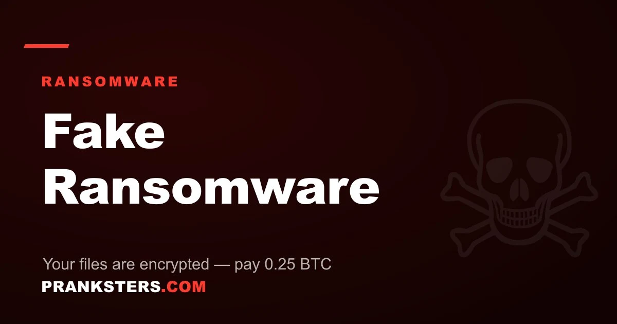Fake Ransomware Screen