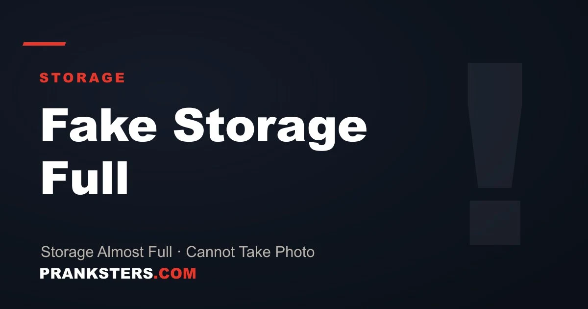 Fake Storage Full