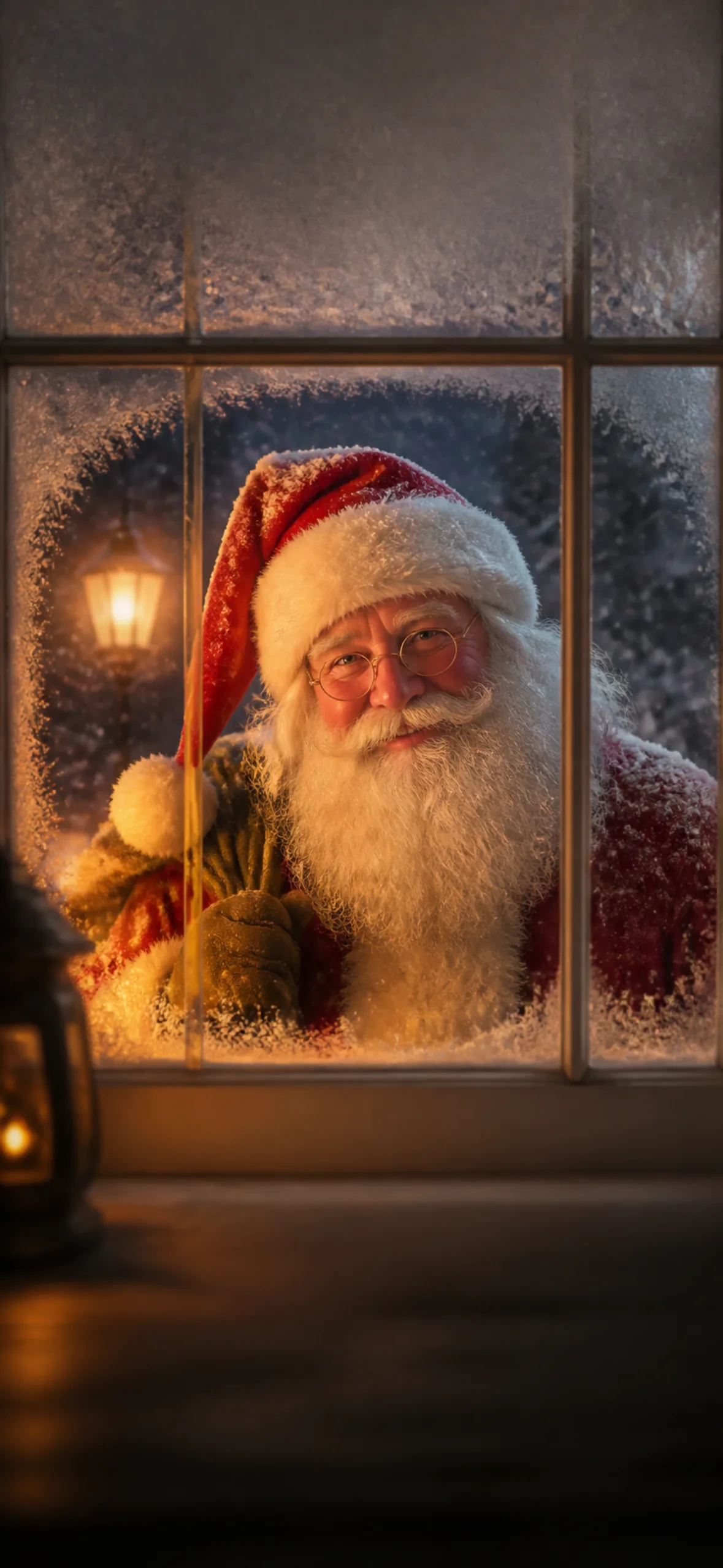 Christmas Phone Wallpaper Santa At The Window fake call wallpaper